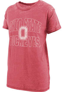Pressbox Ohio State Buckeyes Womens Red Boyfriend Short Sleeve T-Shirt