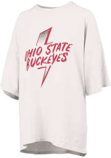 Pressbox Ohio State Buckeyes Womens White RNR Short Sleeve T-Shirt