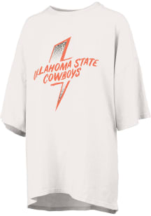 Pressbox Oklahoma State Cowboys Womens White RNR Short Sleeve T-Shirt
