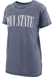 Pressbox Penn State Nittany Lions Womens Navy Blue Boyfriend Short Sleeve T-Shirt