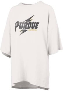 Pressbox Purdue Boilermakers Womens White RNR Short Sleeve T-Shirt