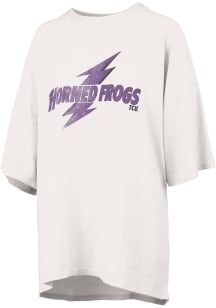 Pressbox TCU Horned Frogs Womens White RNR Short Sleeve T-Shirt