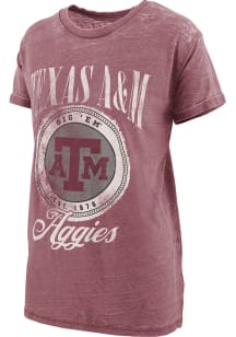 Pressbox Texas A&amp;M Aggies Womens Maroon Boyfriend Short Sleeve T-Shirt