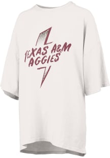 Pressbox Texas A&amp;M Aggies Womens White RNR Short Sleeve T-Shirt