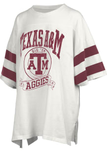 Pressbox Texas A&amp;M Aggies Womens White Floyd Short Sleeve T-Shirt
