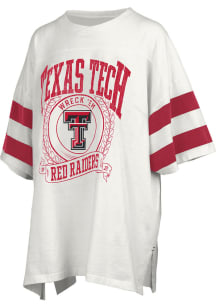 Pressbox Texas Tech Red Raiders Womens White Floyd Short Sleeve T-Shirt