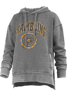 Pressbox Grambling State Tigers Womens Black Vintage Burnout Hooded Sweatshirt