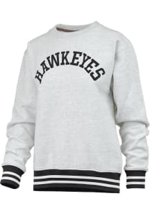 Pressbox Iowa Hawkeyes Womens Grey Homecoming Crew Sweatshirt