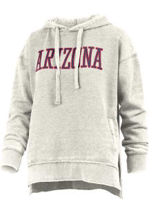 Pressbox Arizona Wildcats Womens Ivory Marni Hooded Sweatshirt