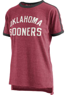 Pressbox Oklahoma Sooners Womens Crimson Novak Short Sleeve T-Shirt