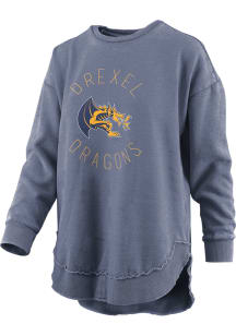 Pressbox Drexel Dragons Womens Navy Blue Bakersfield Crew Sweatshirt