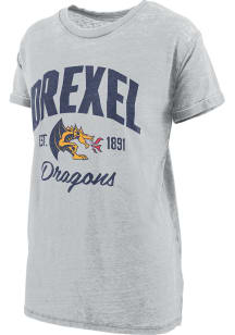 Pressbox Drexel Dragons Womens Grey Vintage Short Sleeve T-Shirt