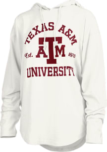 Pressbox Texas A&amp;M Aggies Womens White Glitter Hooded Sweatshirt