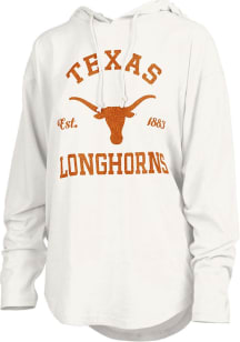 Pressbox Texas Longhorns Womens White Glitter Hooded Sweatshirt