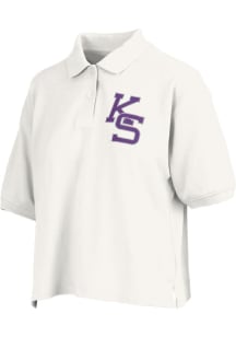 Pressbox K-State Wildcats Womens White Hampton Short Sleeve Polo Shirt