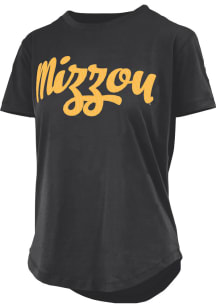 Pressbox Missouri Tigers Womens Black Script Sequins Short Sleeve T-Shirt