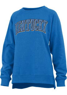 Pressbox Kentucky Wildcats Womens Blue Impact Crew Sweatshirt
