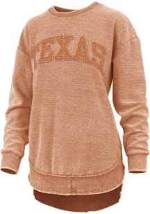 Pressbox Texas Longhorns Womens Burnt Orange Ponchoville Crew Sweatshirt