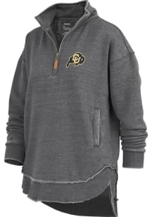 Pressbox Colorado Buffaloes Womens Black Northfork Sojourn Qtr Zip