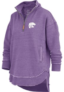 Pressbox K-State Wildcats Womens Purple Northfork Sojourn Qtr Zip