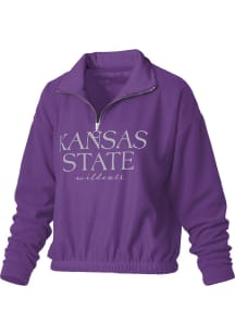 Womens K-State Wildcats Purple Pressbox Hannah Qtr Zip