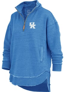 Pressbox Kentucky Wildcats Womens Blue Northfork Sojourn Qtr Zip