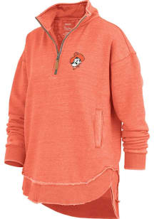 Pressbox Oklahoma State Cowboys Womens Orange Northfork Sojourn Qtr Zip