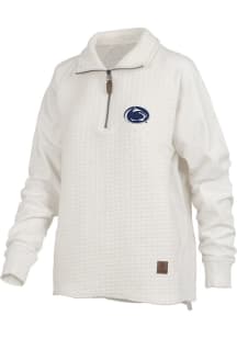 Womens Penn State Nittany Lions Ivory Pressbox Salem Qtr Zip