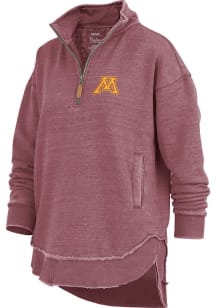 Womens Minnesota Golden Gophers Maroon Pressbox Northfork Sojourn Qtr Zip