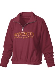 Womens Minnesota Golden Gophers Maroon Pressbox Hannah Qtr Zip