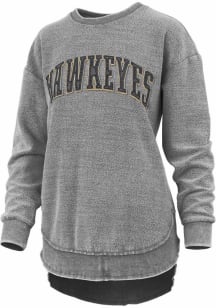 Womens Iowa Hawkeyes Black Pressbox Pineville Crew Sweatshirt