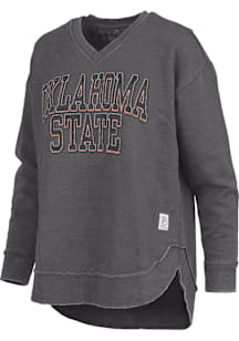 Pressbox Oklahoma State Cowboys Womens Black Westin Crew Sweatshirt