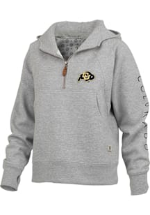 Pressbox Colorado Buffaloes Womens Grey Bronco Hooded Sweatshirt