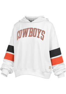 Pressbox Oklahoma State Cowboys Womens White Kelly Hooded Sweatshirt