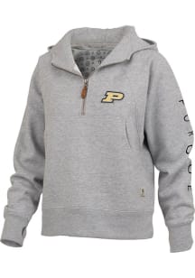 Pressbox Purdue Boilermakers Womens Grey Bronco Hooded Sweatshirt