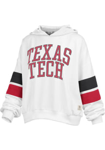 Pressbox Texas Tech Red Raiders Womens White Kelly Hooded Sweatshirt