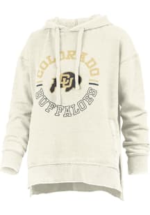 Pressbox Colorado Buffaloes Womens Ivory Challenger Hooded Sweatshirt