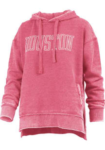 Pressbox Houston Cougars Womens Red Vintage Fleece Design Hooded Sweatshirt
