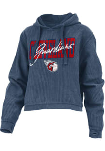 Cleveland Guardians Womens Red Comfy Cord Hooded Sweatshirt