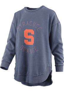Pressbox Syracuse Orange Womens Navy Blue Bakersfield Crew Sweatshirt