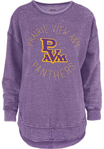 Pressbox Prairie View A&M Panthers Womens Purple Melange Crew Sweatshirt