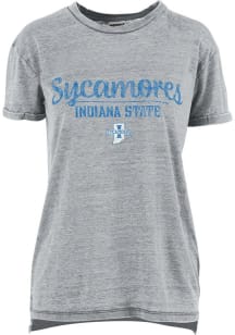Pressbox Indiana State Sycamores Womens Grey Cherrie Short Sleeve T-Shirt