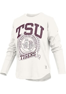 Pressbox Texas Southern Tigers Womens White Big Country LS Tee