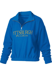 Womens Pitt Panthers Blue Pressbox Hannah Qtr Zip