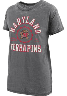 Maryland Terrapins Black Pressbox Stamp Short Sleeve T-Shirt