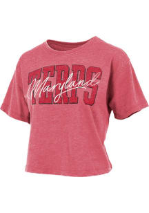 Maryland Terrapins Red Pressbox Signature Short Sleeve T-Shirt