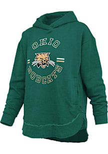 Pressbox Ohio Bobcats Womens Green Challenger Hooded Sweatshirt