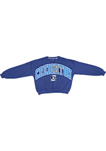 Pressbox Creighton Bluejays Womens Blue Sweeper Crew Sweatshirt