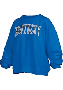 Pressbox Kentucky Wildcats Womens Blue School Sequins Crew Sweatshirt