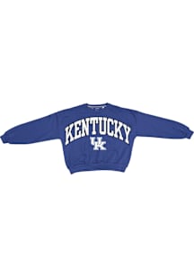 Pressbox Kentucky Wildcats Womens Blue Sweeper Crew Sweatshirt